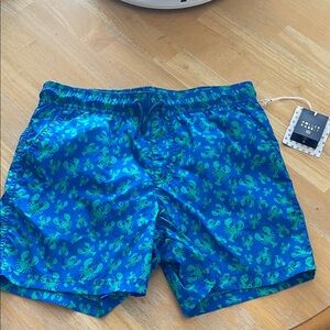 NWT Boys Roller Rabbit Blue & Green Lobster Swim Trunks